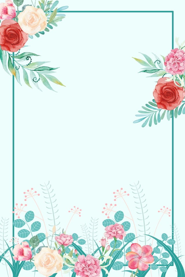 Flower Border Background, Clipart Images - Slidebackground